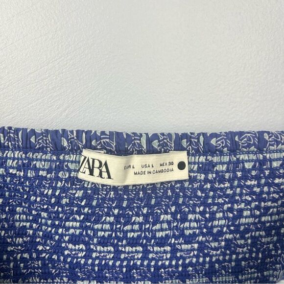 Zara Balloon Sleeve Fit N Flare Dress Skater Floral Shirred Blogger Favorite L - Picture 9 of 16